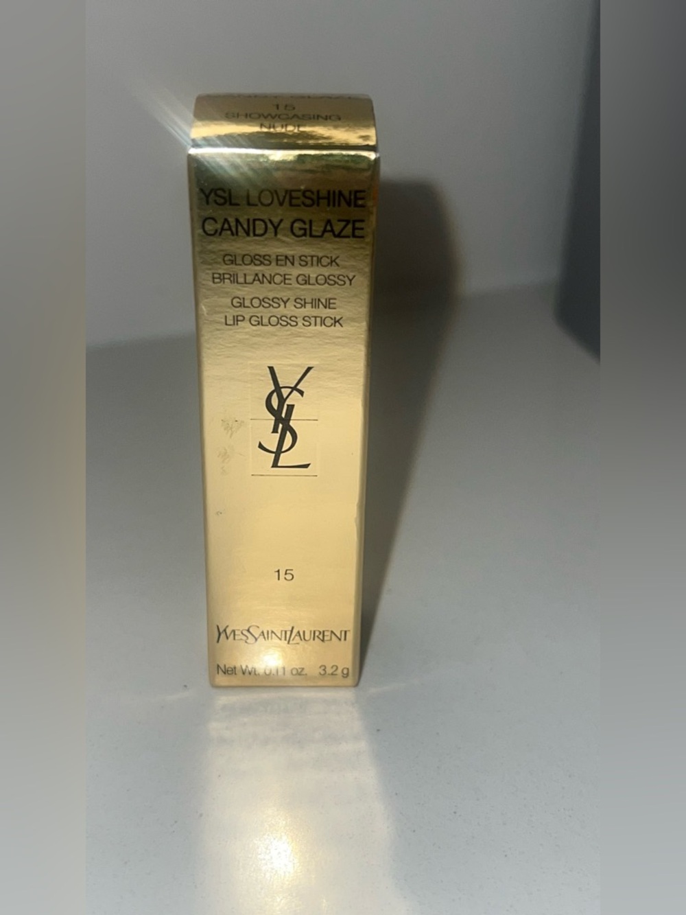 Yves Saint Laurent Candy Glaze Lip Gloss Stick 15 Nude YSL New